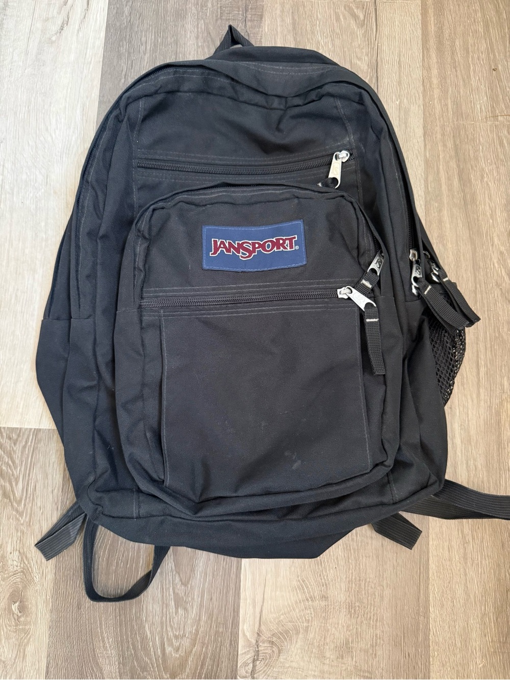 Jansport Big Student Unisex Backpack-Large Size-Black-EUC